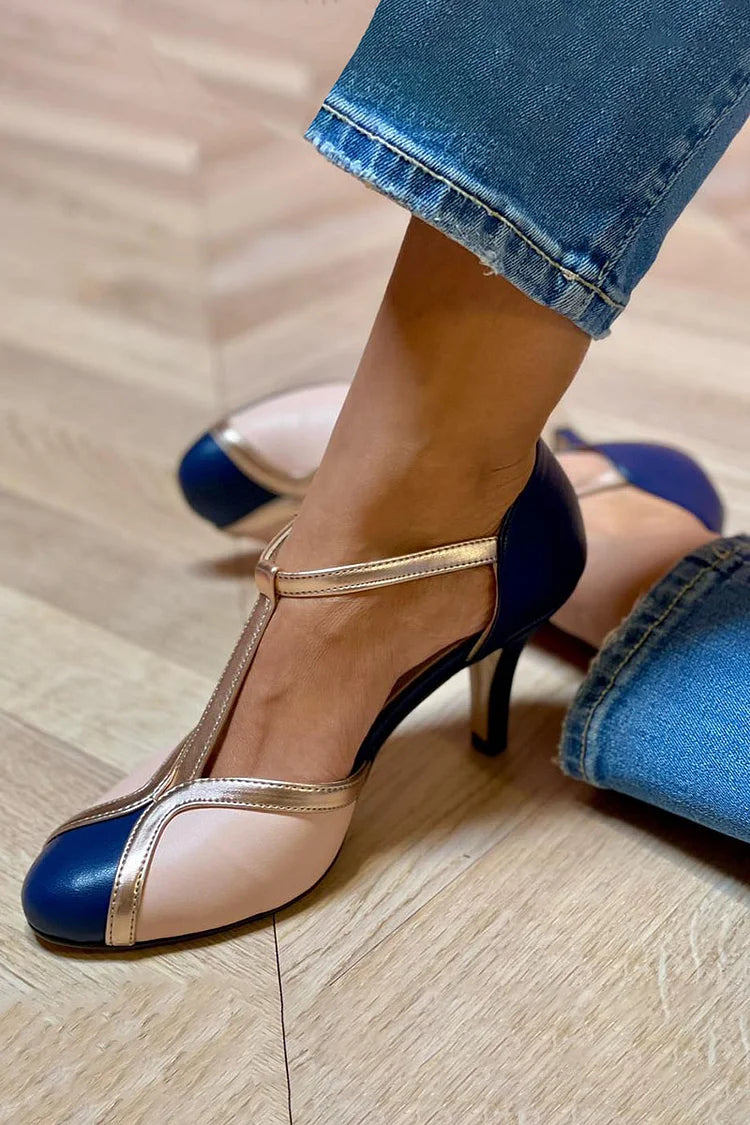Virella | Comfortable T-Strap Heels