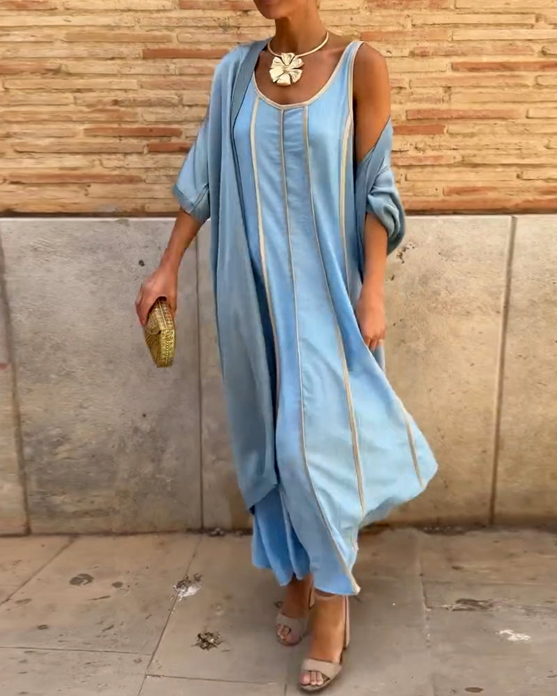 Thamira | Printed Two-Piece Maxi Dress