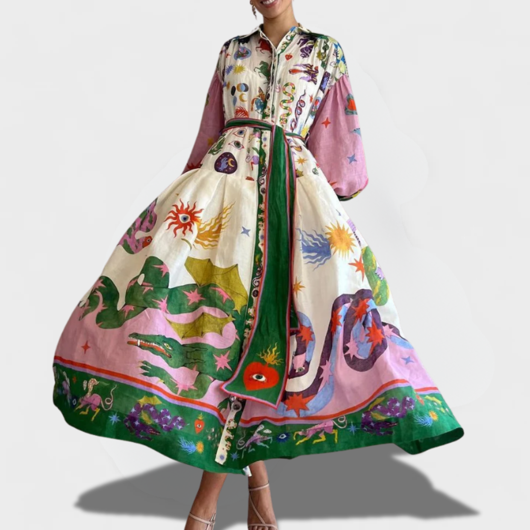 Lioren | Patterned Long Dress