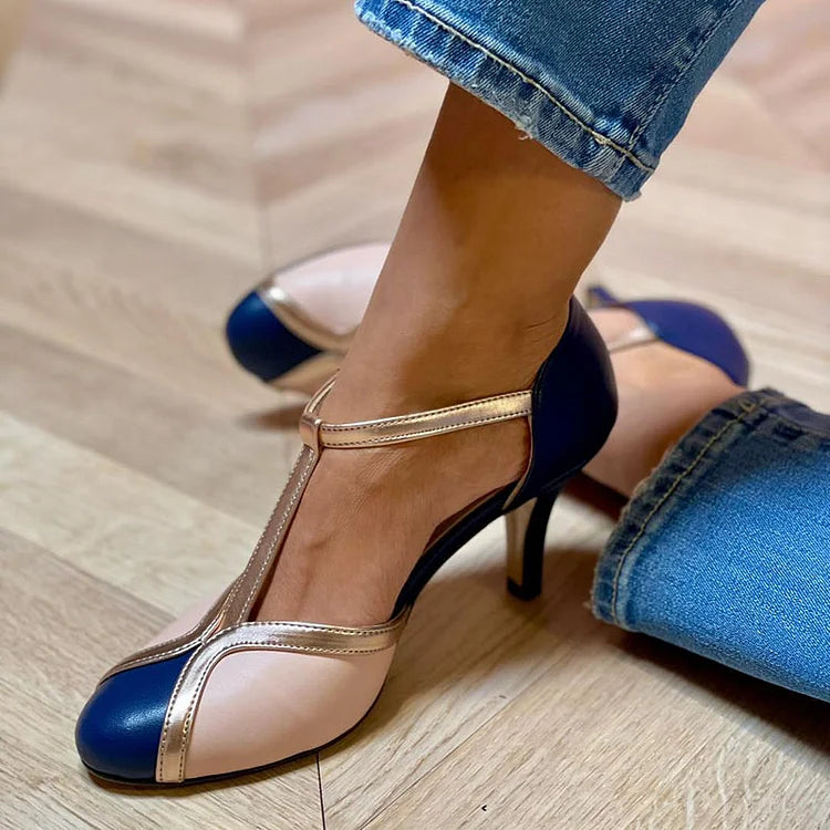 Virella | Comfortable T-Strap Heels