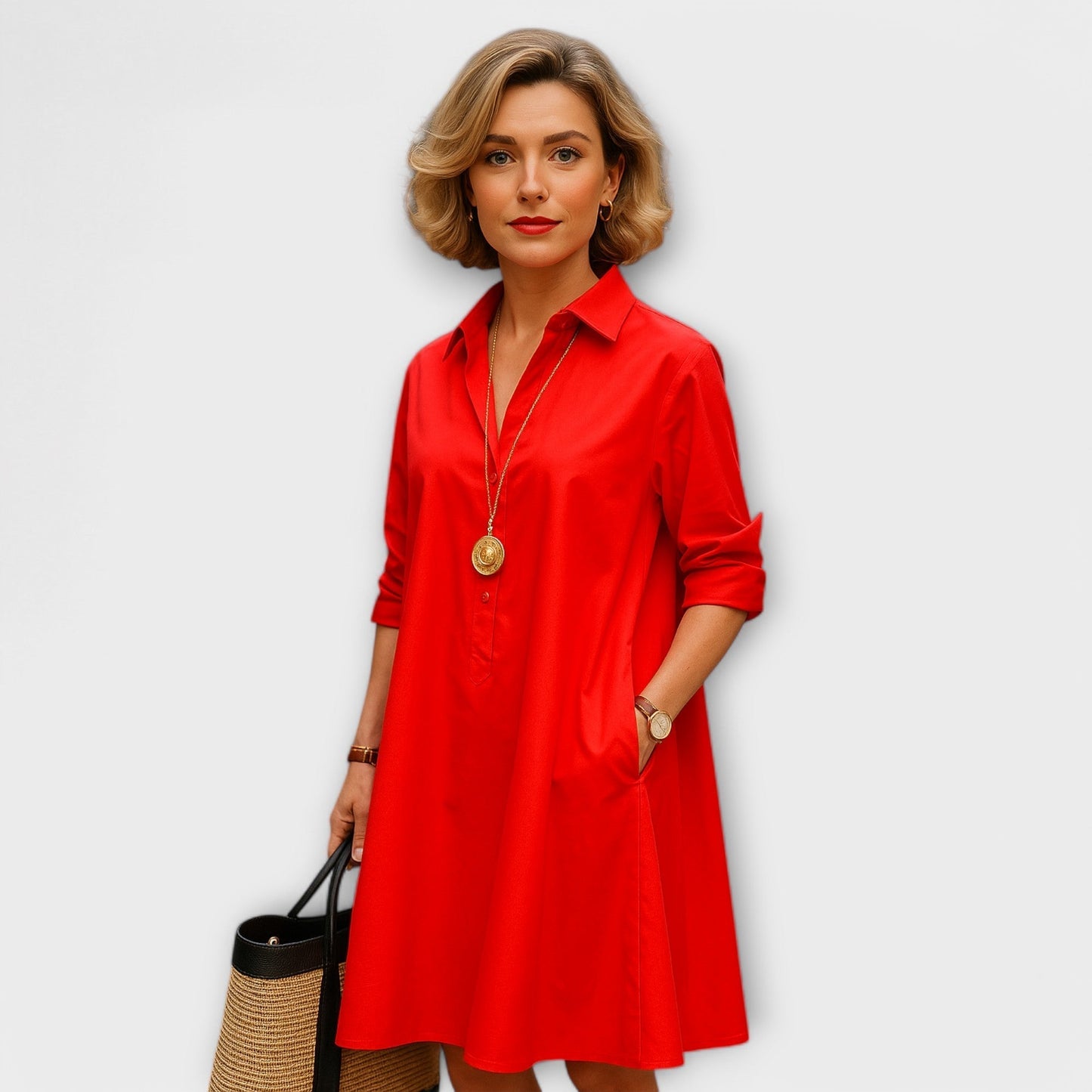 Liora | Collared Shirt Dress