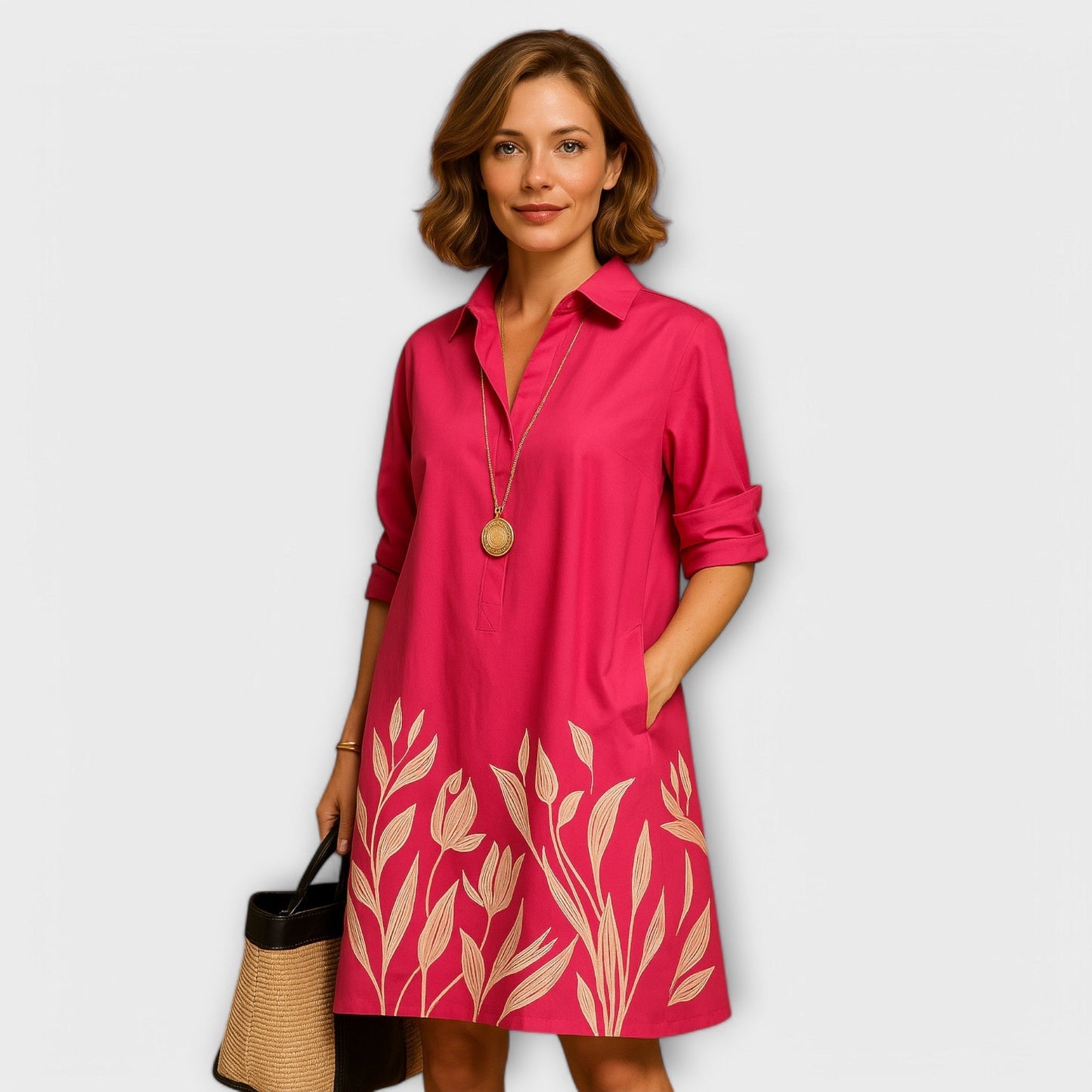 Liora | Collared Shirt Dress
