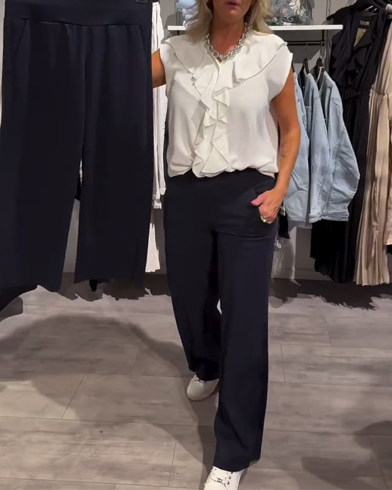 Kaela | Solid Casual Pants