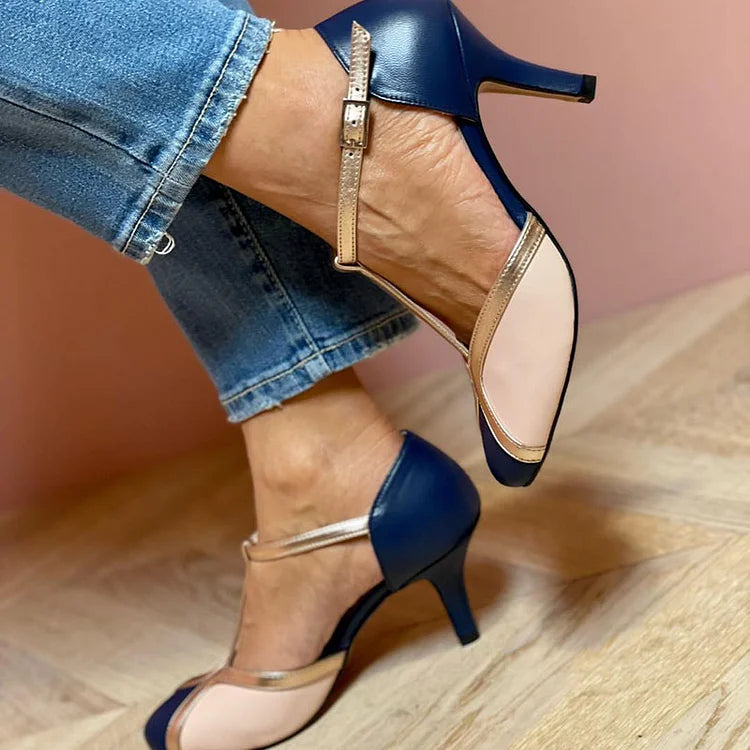 Virella | Comfortable T-Strap Heels