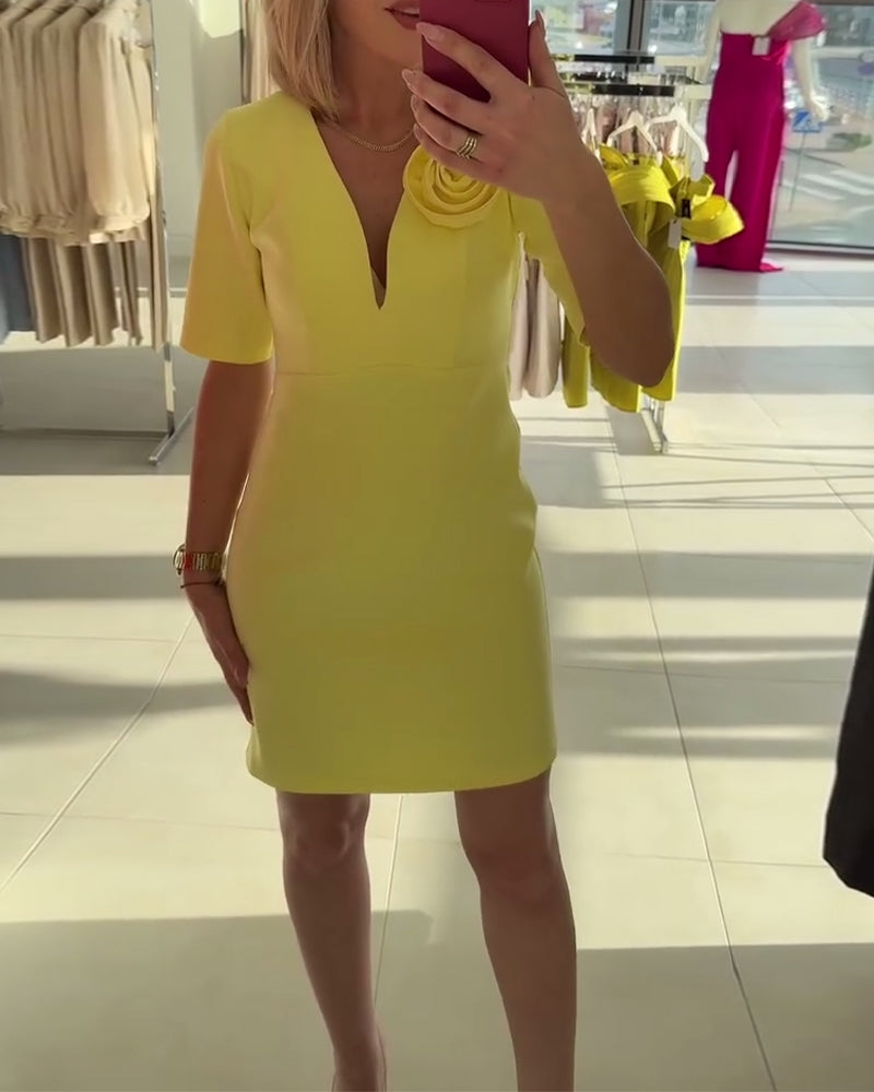 Lioren | Floral Solid Dress
