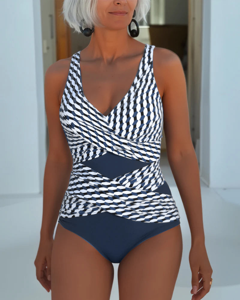 Leona Cross-Strap Swimsuit | Shaping Fit