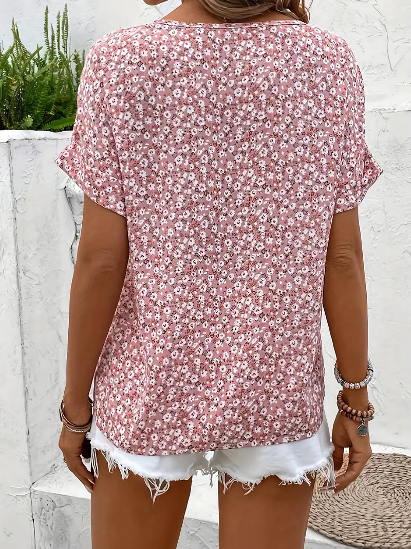Liora | Elegant Floral Button Blouse