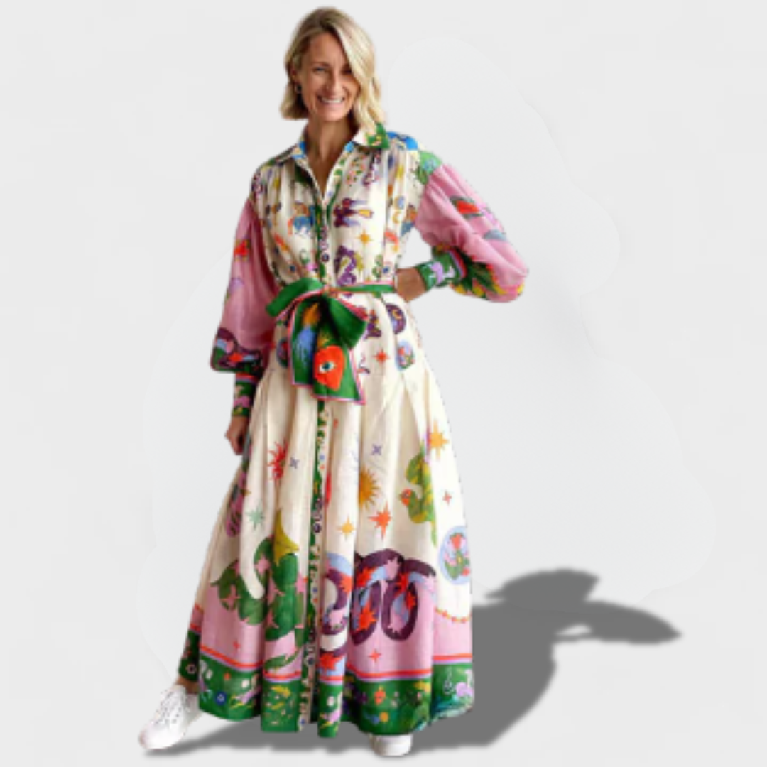 Lioren | Patterned Long Dress