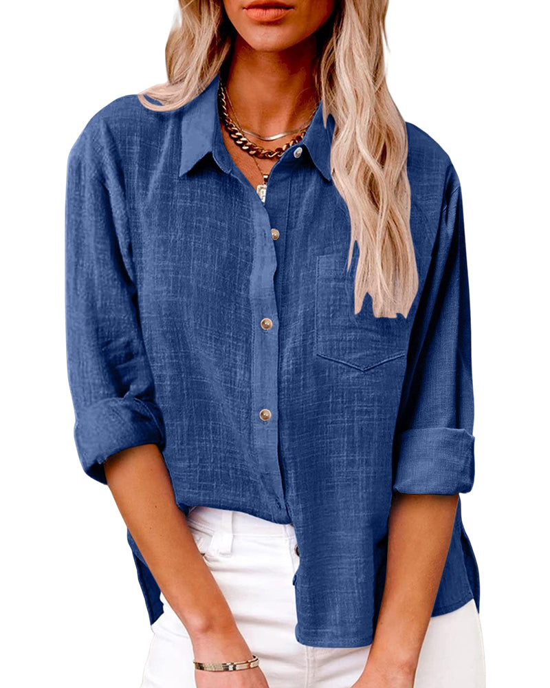 Lunessa | Long-Sleeve Button Shirt