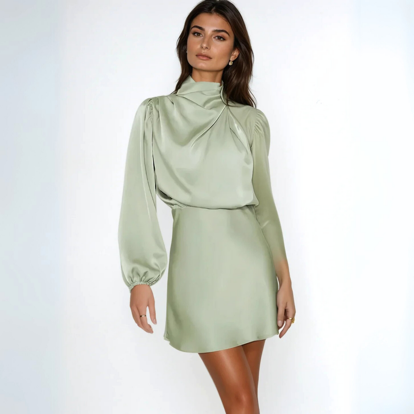 Larina | One-Shoulder Satin Dress