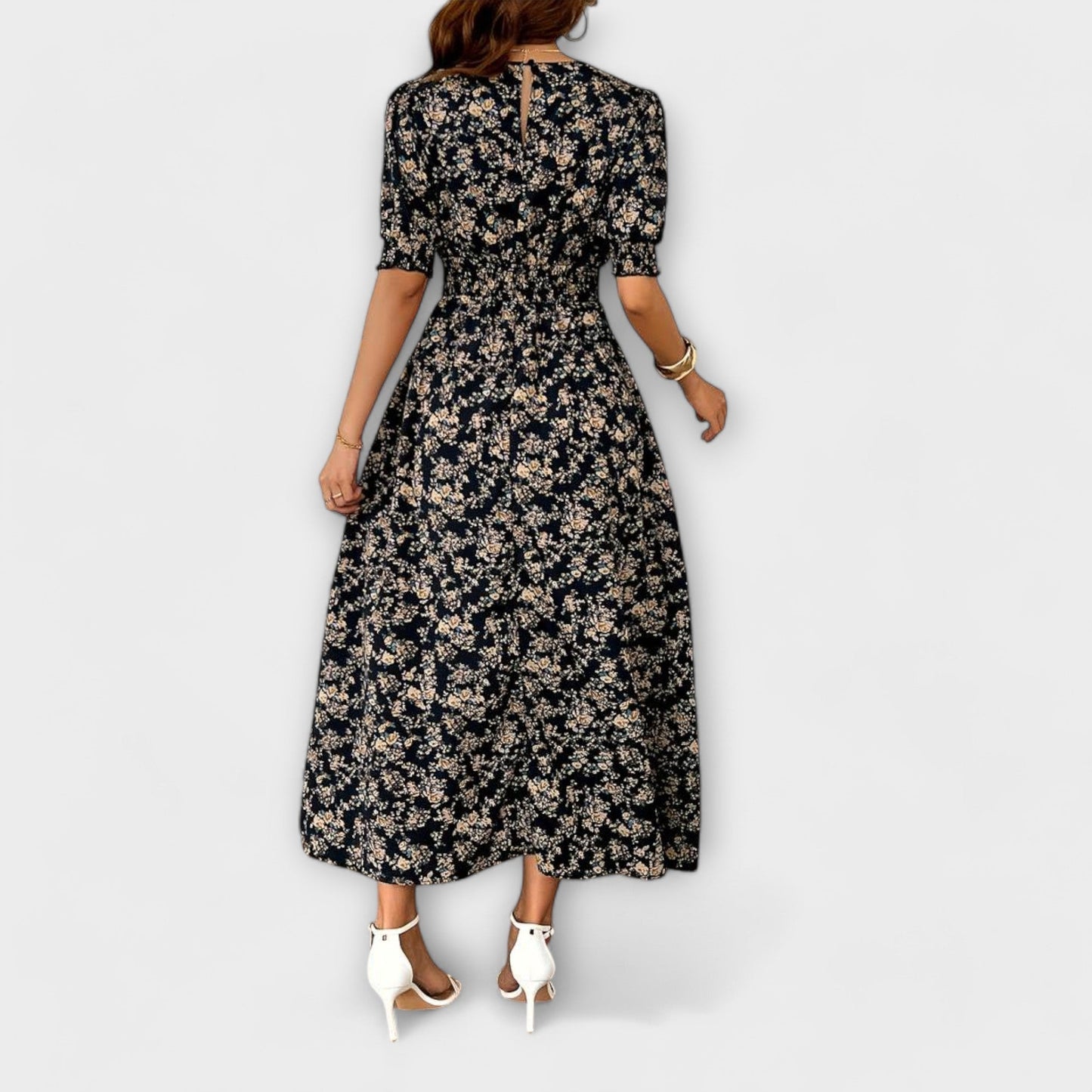 Liora | Floral Round-Neck Dress