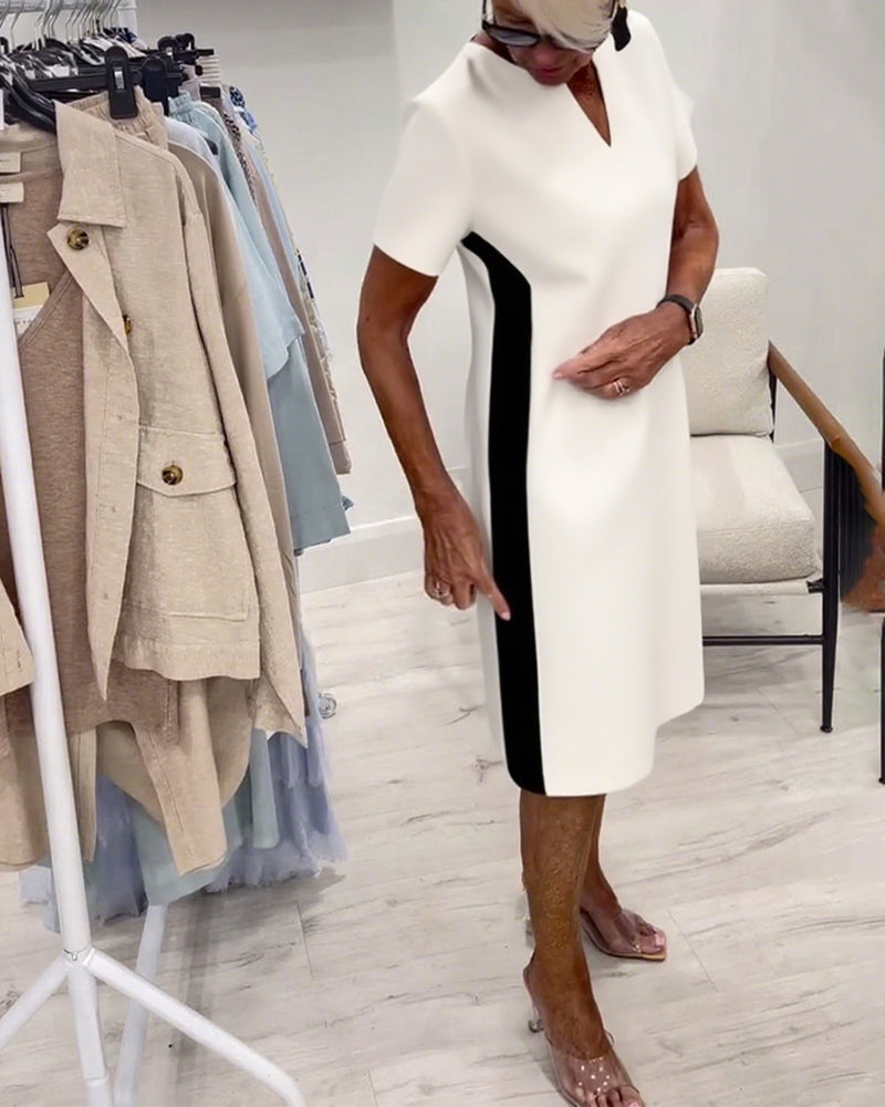Liora | Contrast Shift Dress