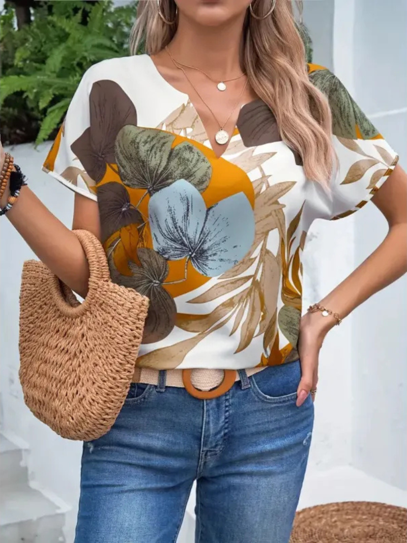 Liora | Elegant Floral Button Blouse