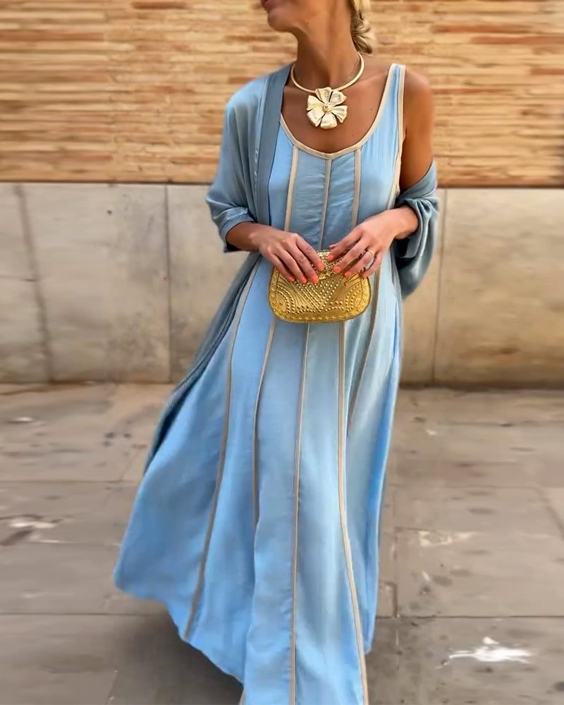 Thamira | Printed Two-Piece Maxi Dress