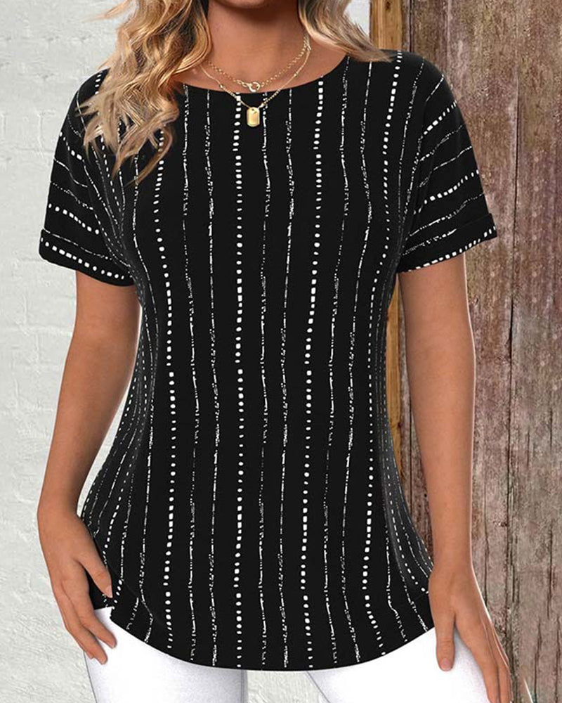 Maya | Printed Round Neck T-Shirt
