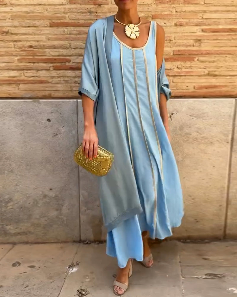 Thamira | Printed Two-Piece Maxi Dress