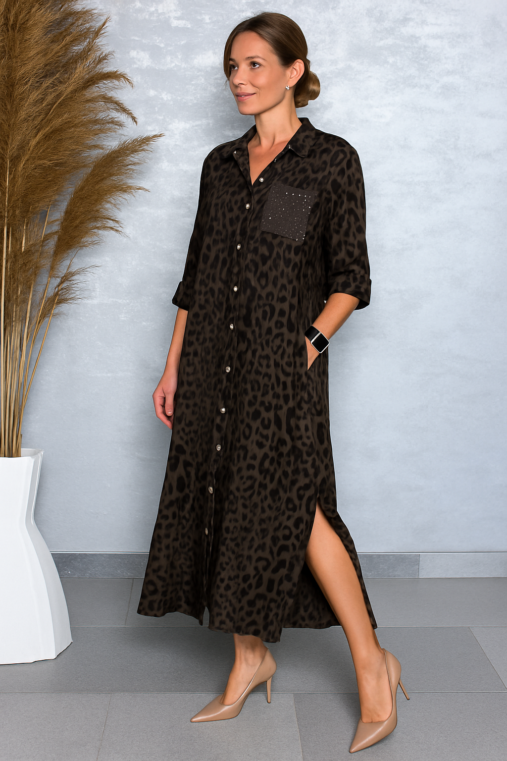 Thalina | Leopard Print Dress