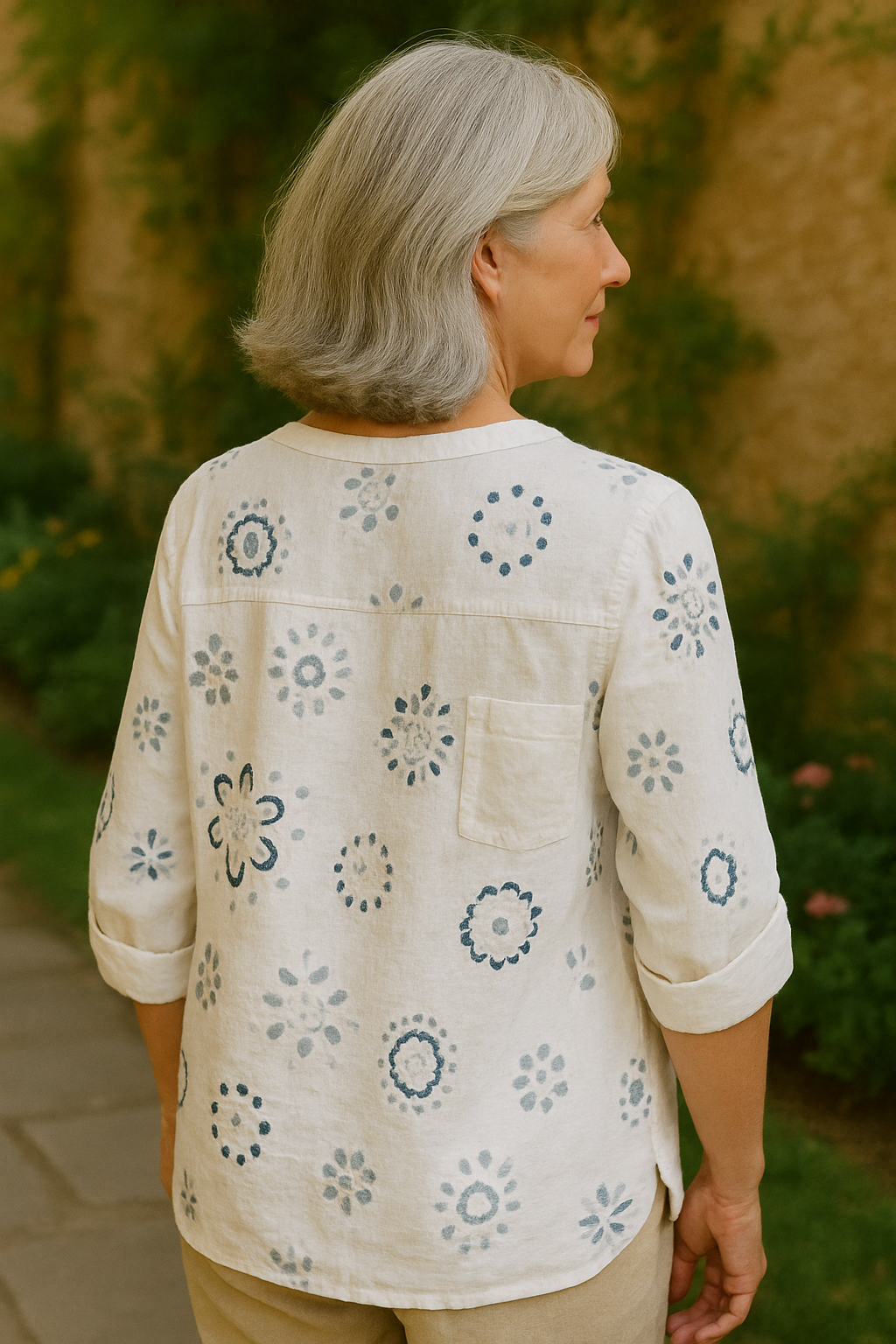 Lyara | Printed V-Neck Blouse