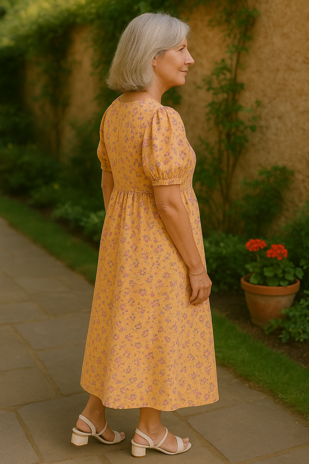 Liora | Floral Round-Neck Dress