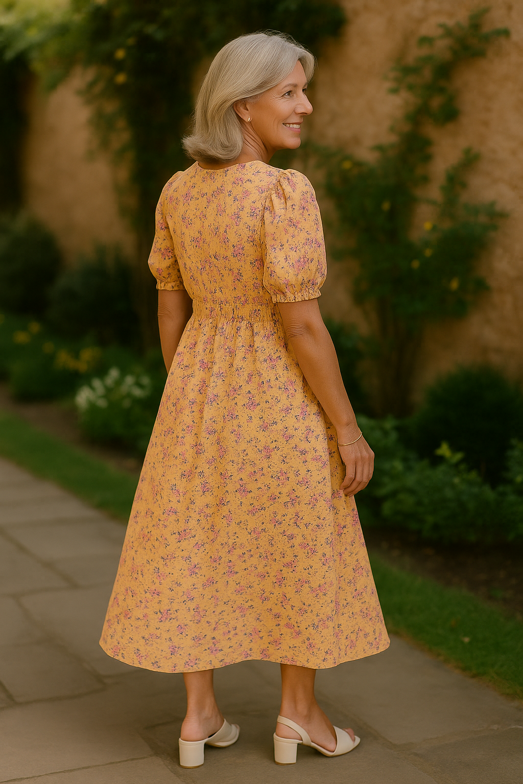 Liora | Floral Round-Neck Dress