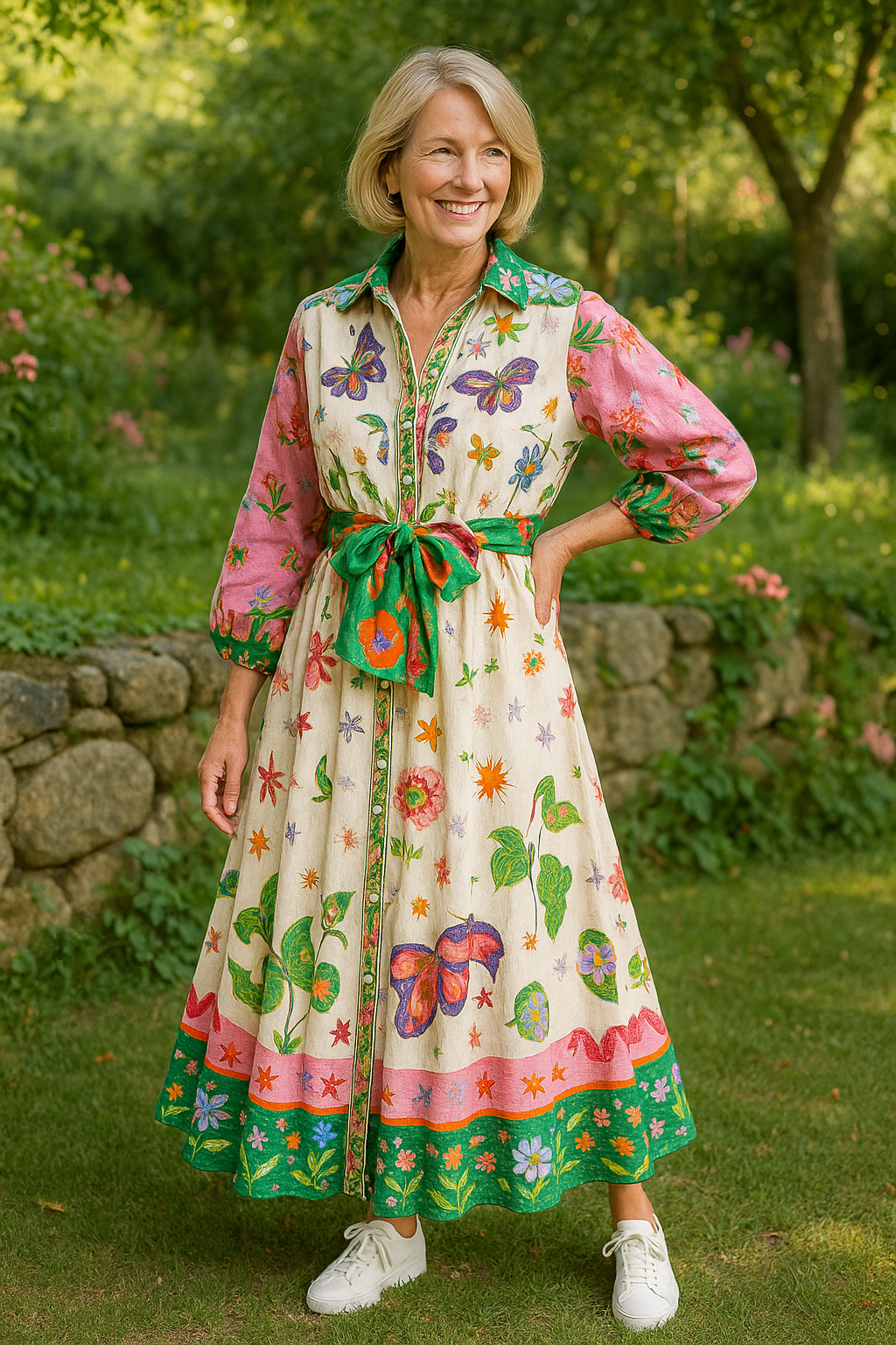 Lioren | Patterned Long Dress