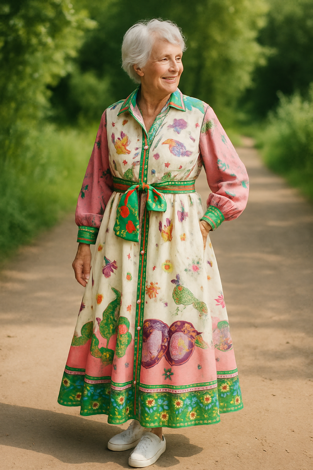Lioren | Patterned Long Dress