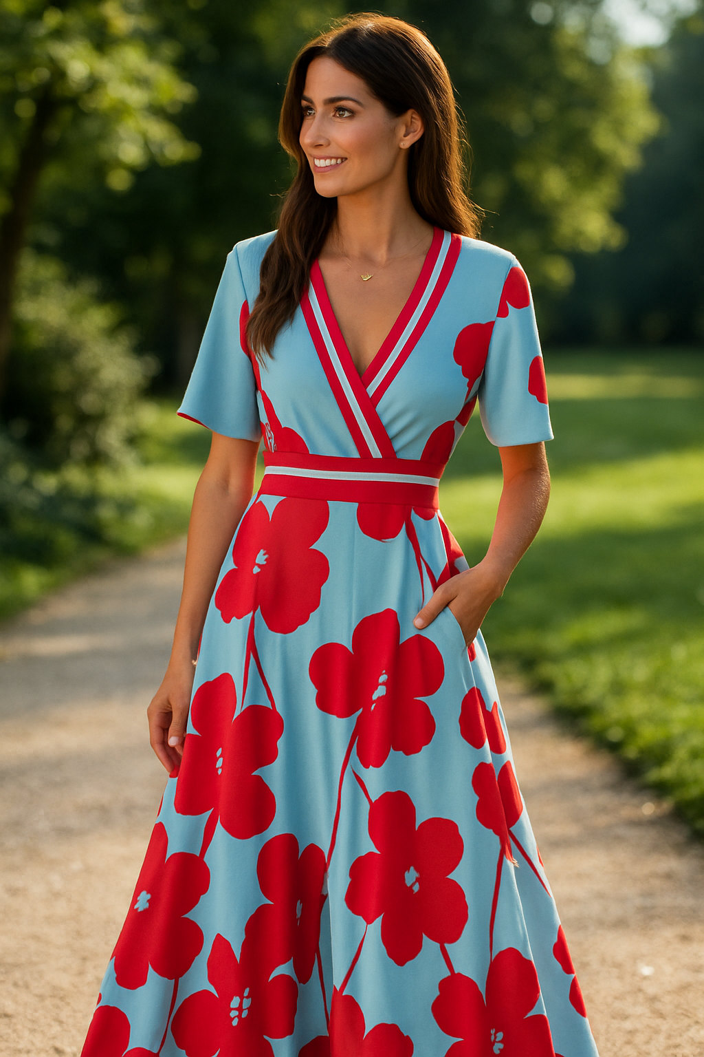 Liora | Elegant Flowered Dress