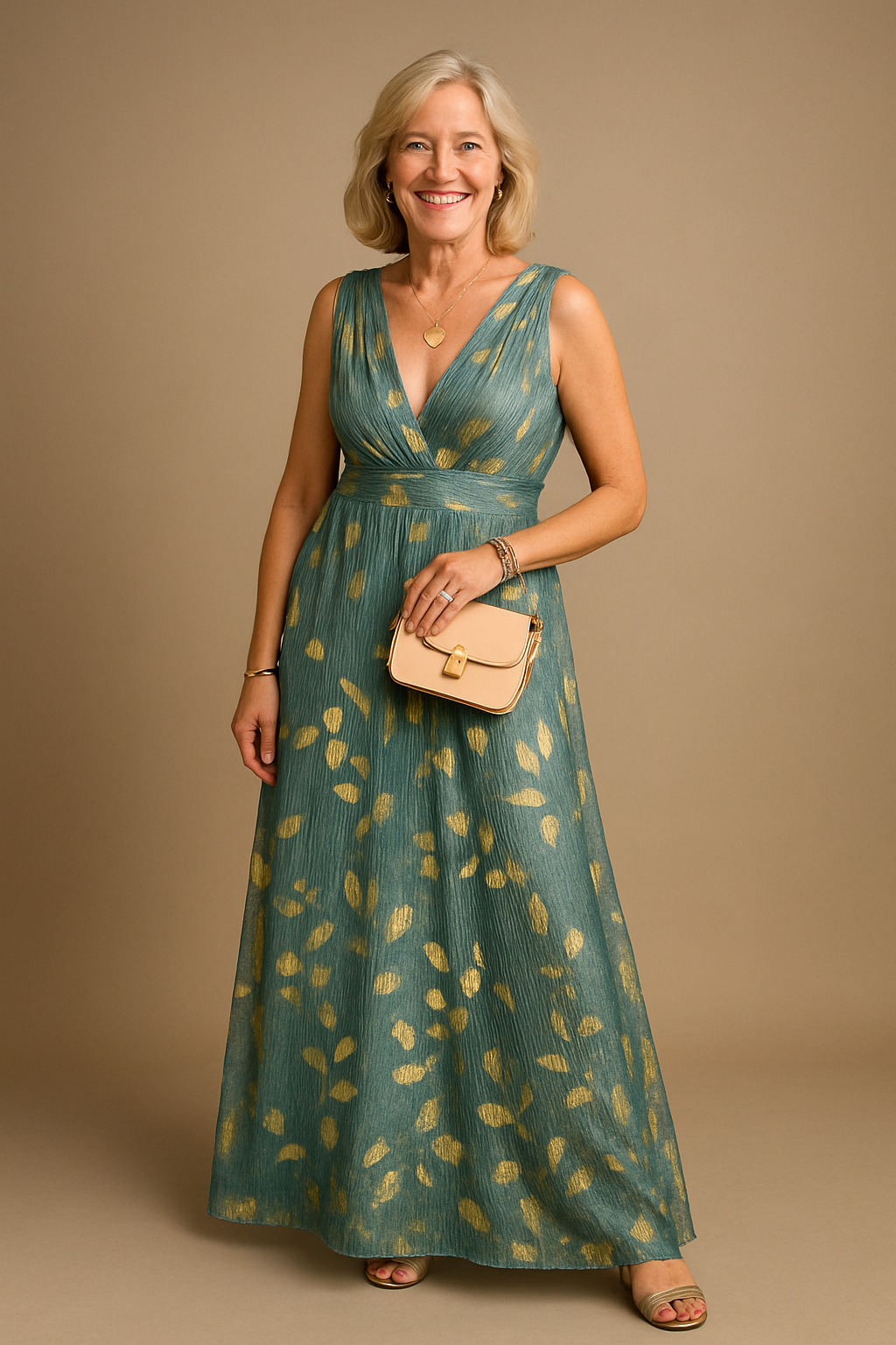 Iselina | Flowing Sequin V-Neck Dress