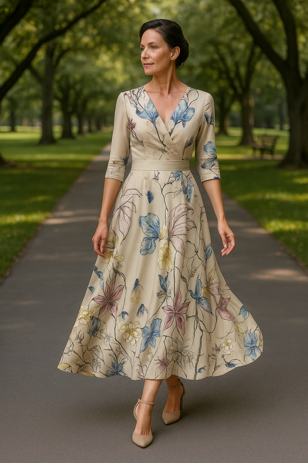 Selvera | Elegant Sleeve Design Dress