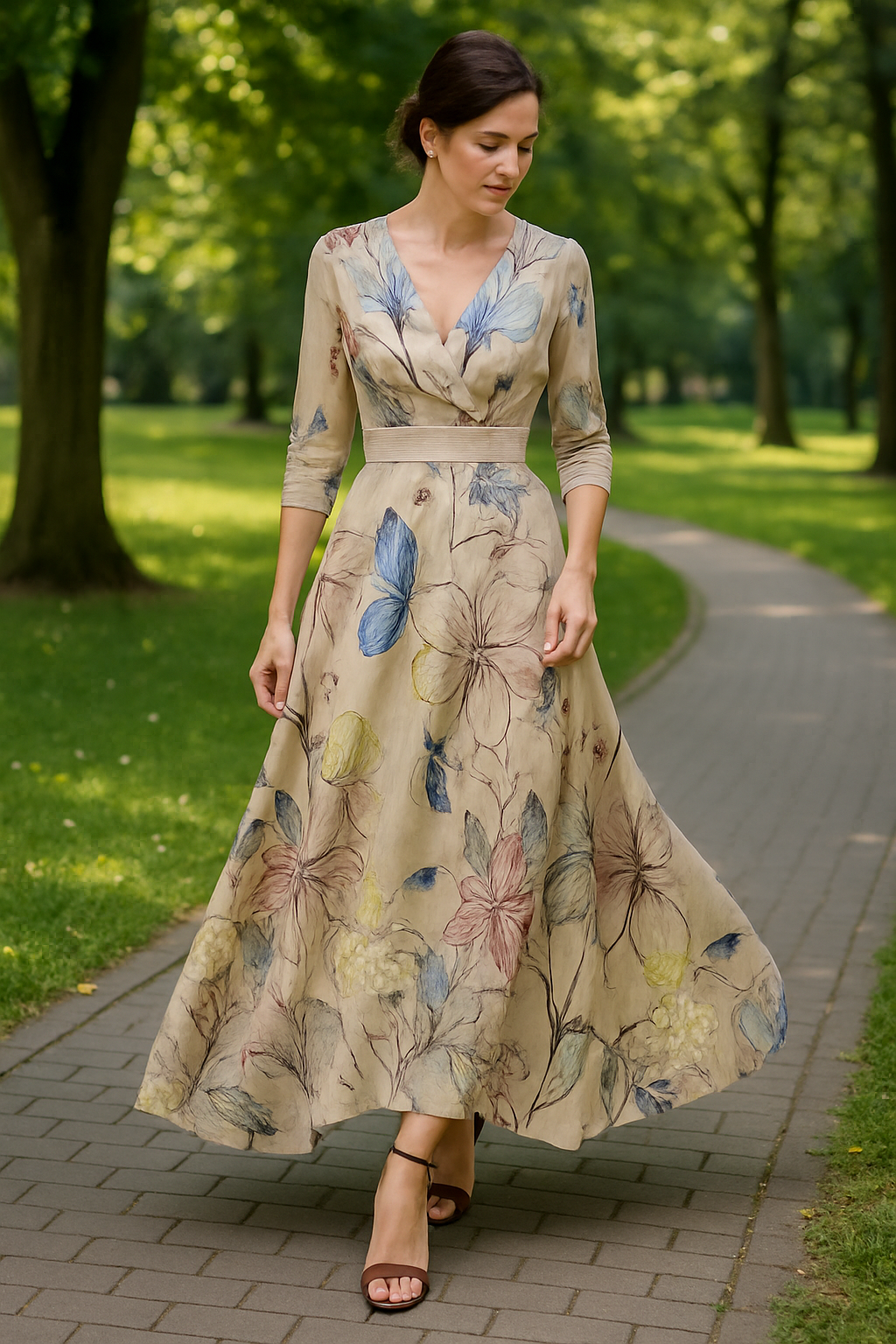 Selvera | Elegant Sleeve Design Dress