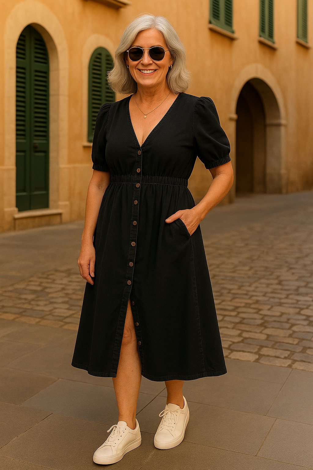 Virella | Flowy Classic Midi Dress