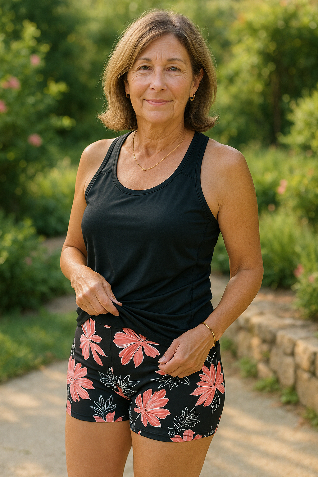 Elise | Printed Tankini & Boxer Set
