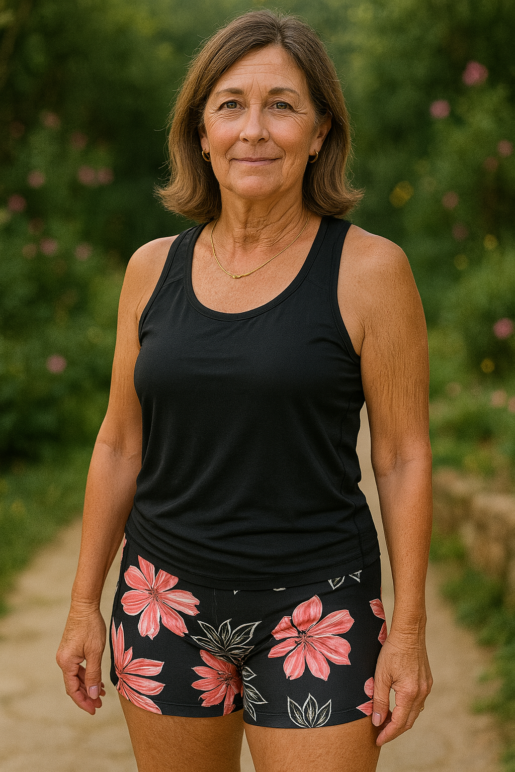 Elise | Printed Tankini & Boxer Set