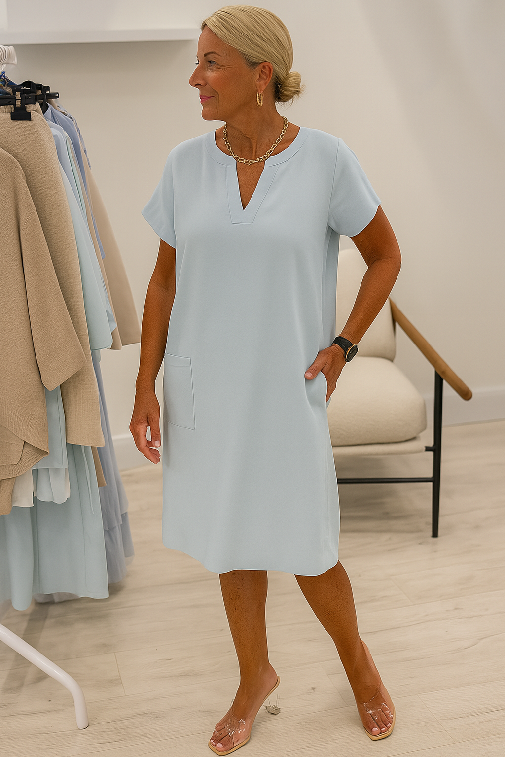 Liora | Contrast Shift Dress