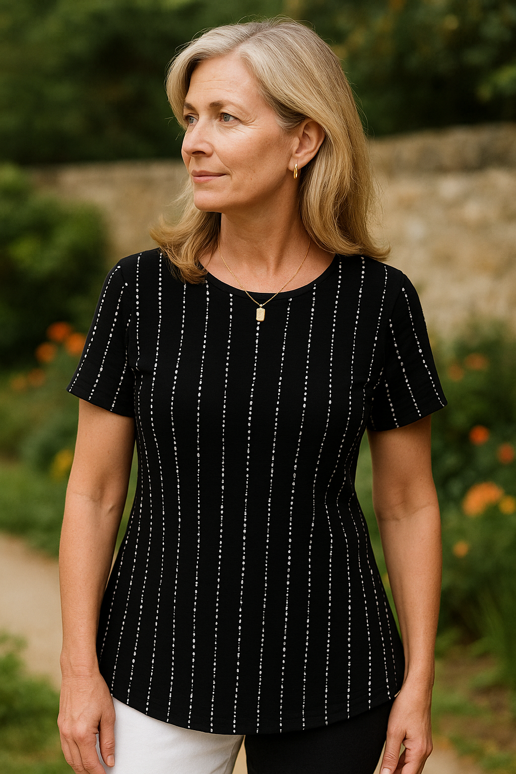 Maya | Printed Round Neck T-Shirt