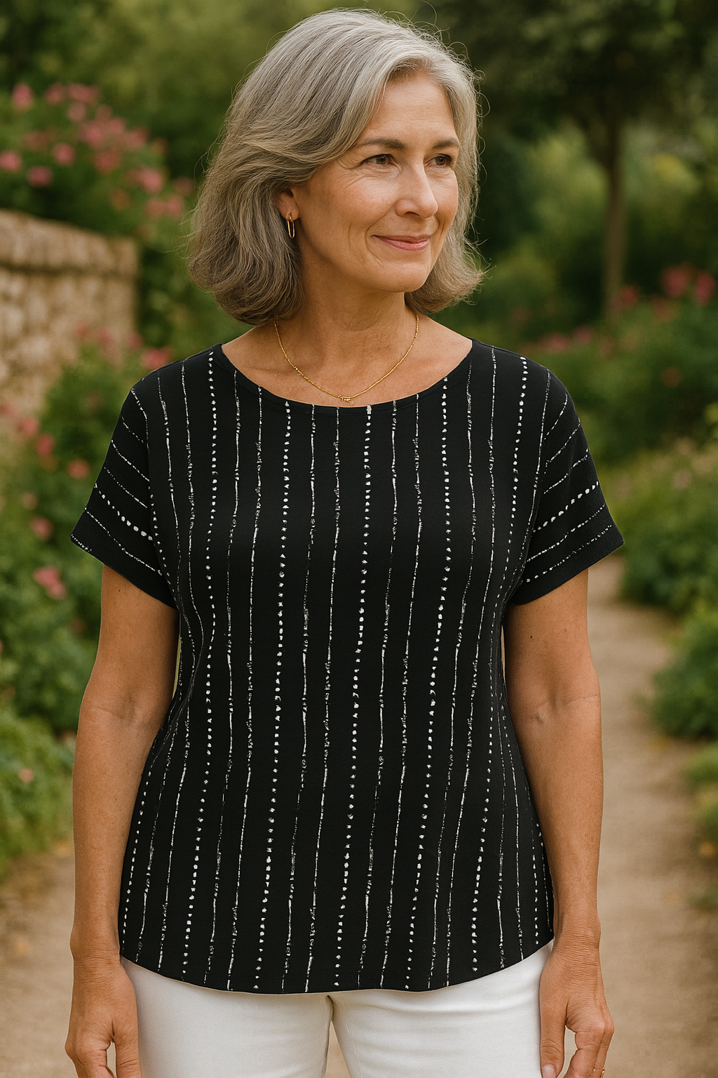 Maya | Printed Round Neck T-Shirt