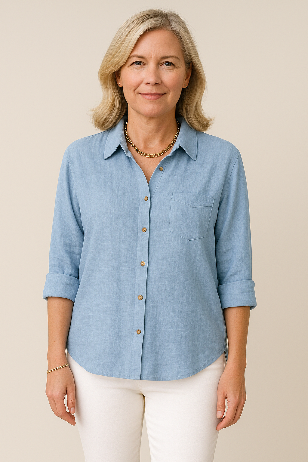 Lunessa | Long-Sleeve Button Shirt