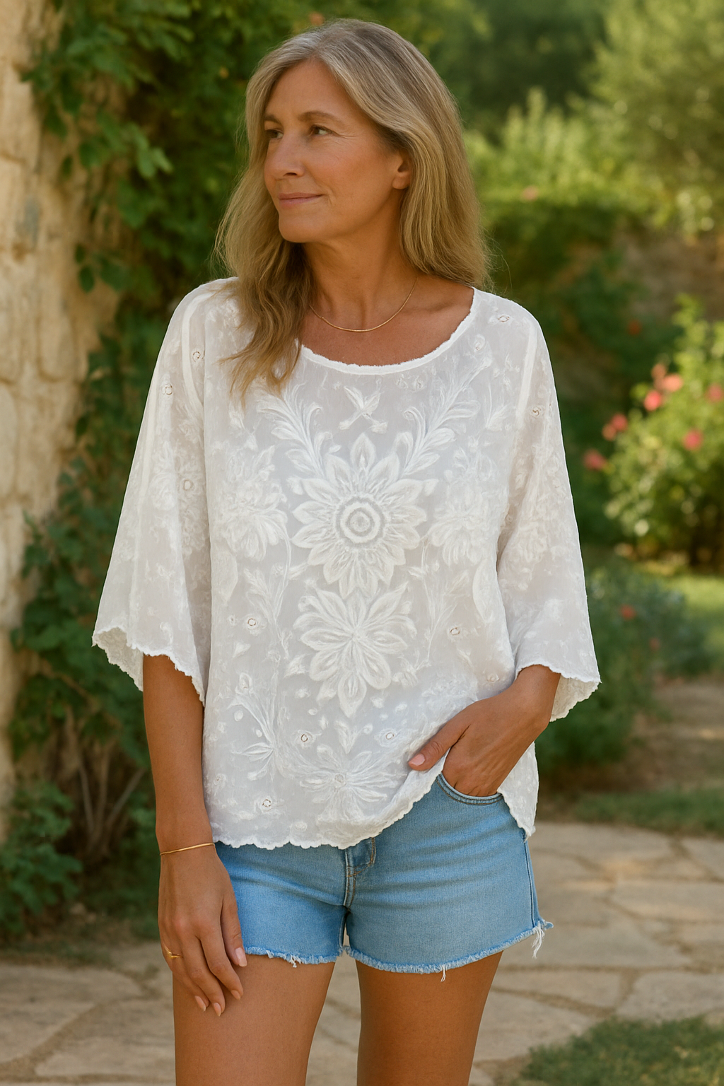 Eloria | Urban Flair Blouse with Butterfly Sleeves
