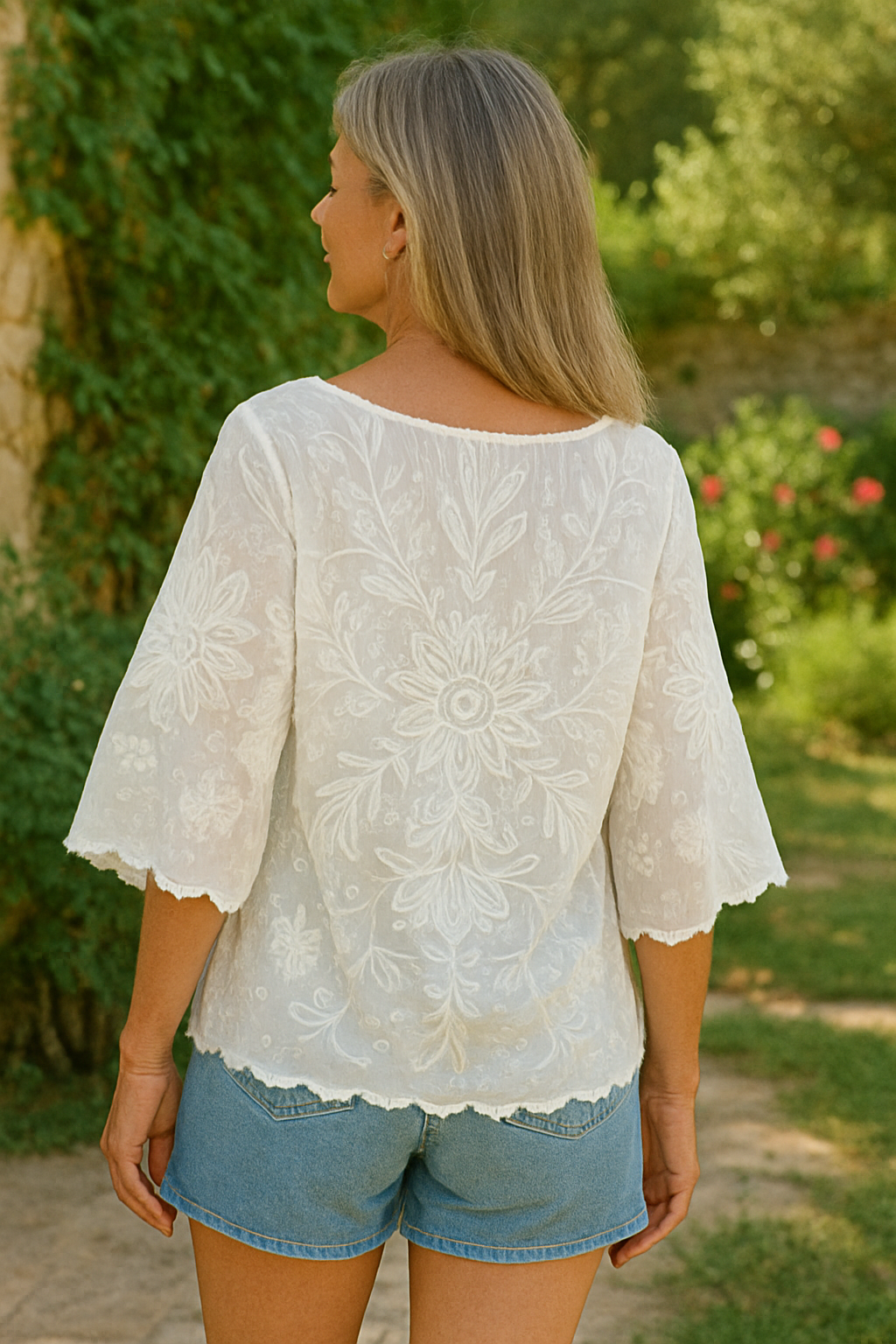 Eloria | Urban Flair Blouse with Butterfly Sleeves