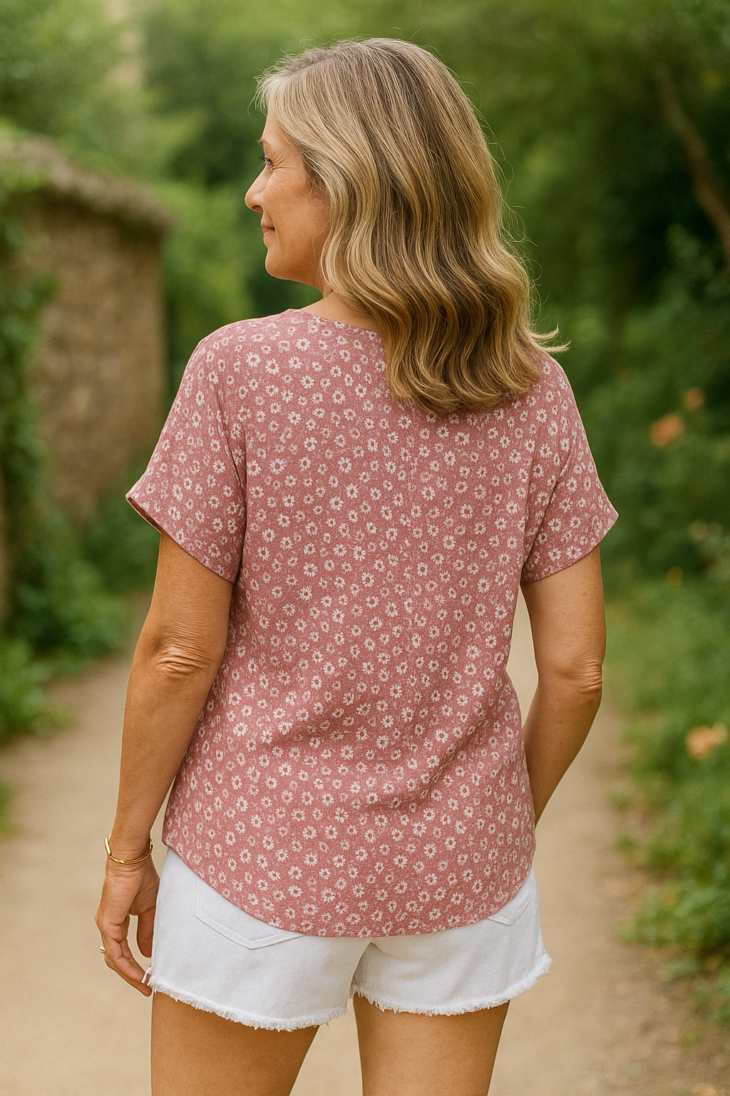 Liora | Elegant Floral Button Blouse