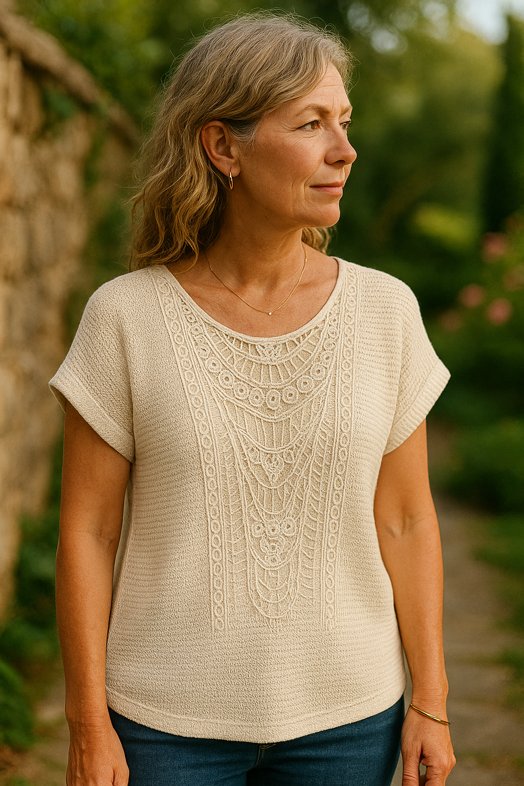 Iselda | Elegant Lace Flow Top