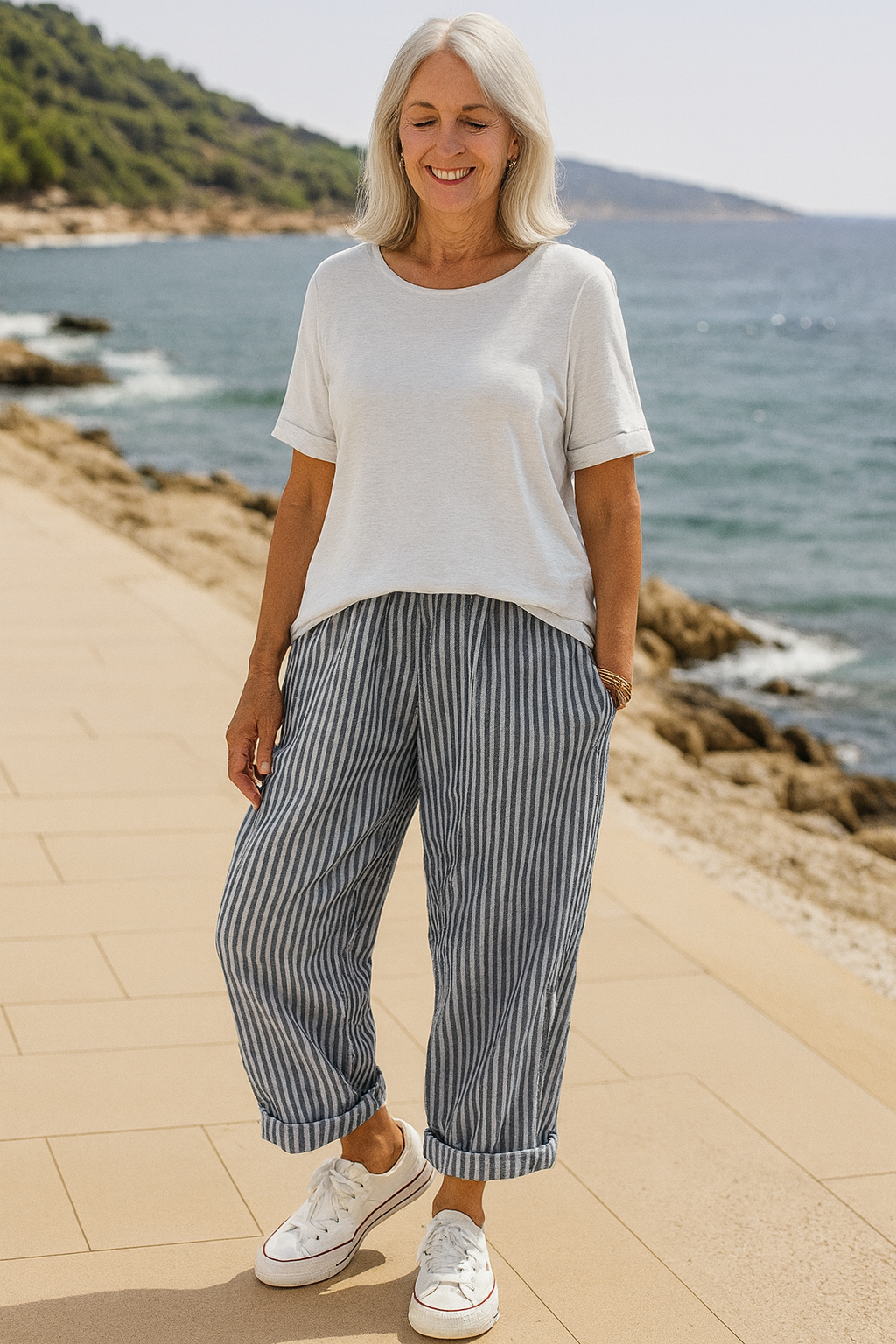 Tahlia | Striped Linen Pants