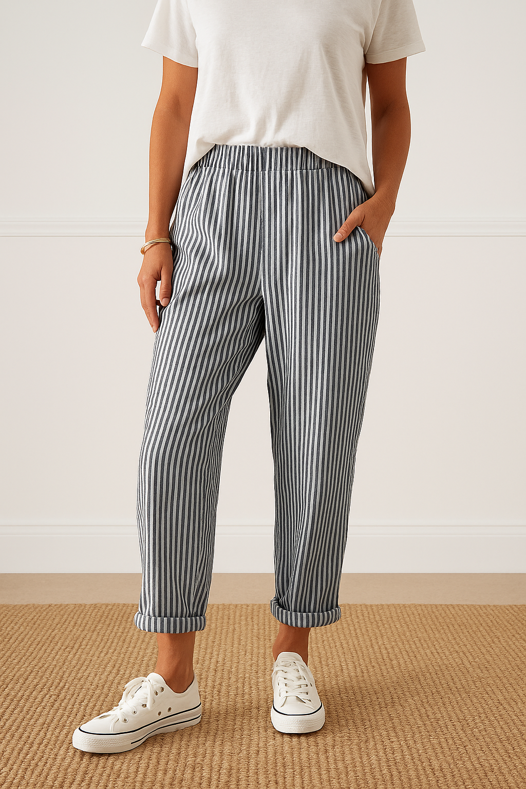 Tahlia | Striped Linen Pants