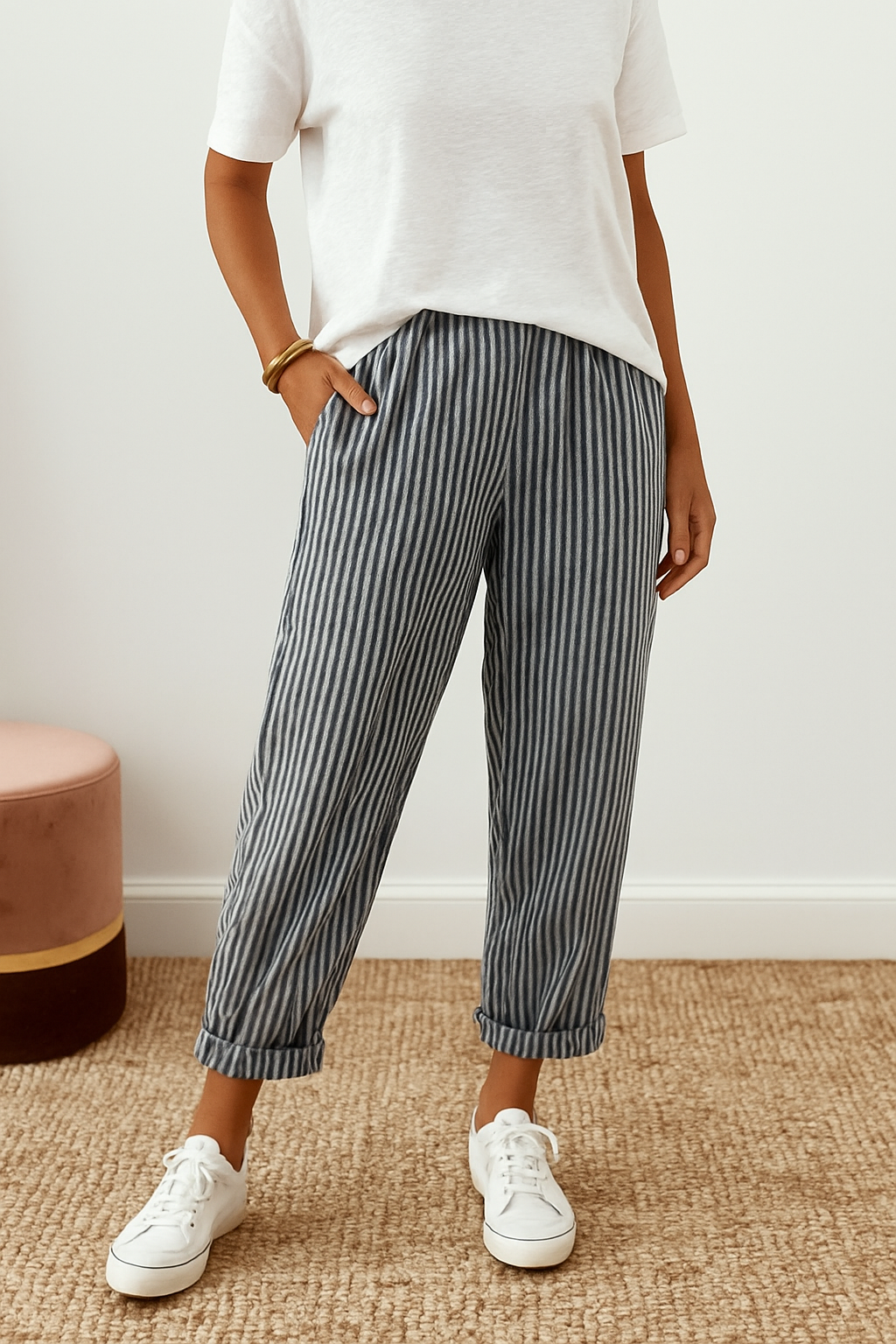 Tahlia | Striped Linen Pants