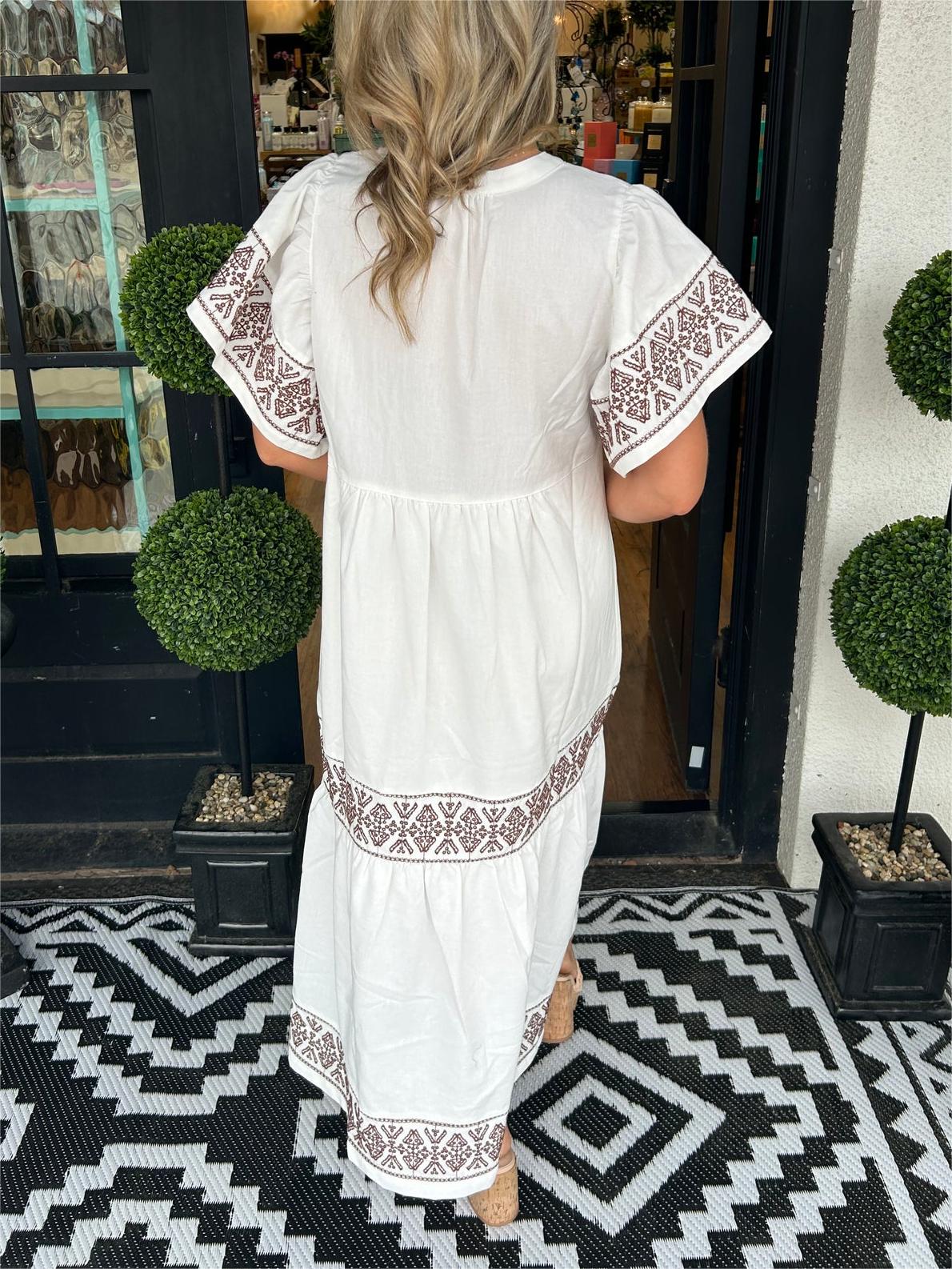 Thalina | Boho V-Neck Maxi Dress