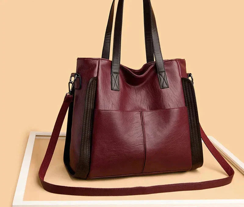 Indira | Classic Indigo Leather Handbag