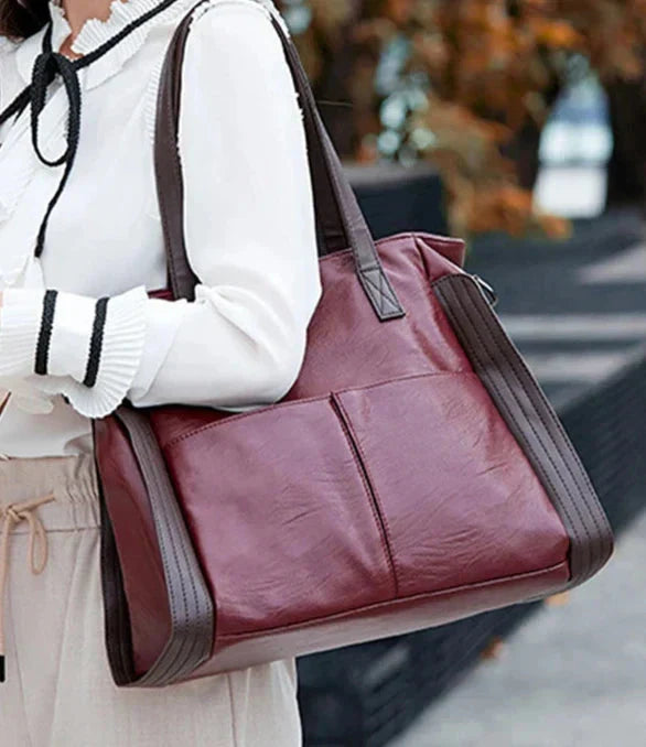 Indira | Classic Indigo Leather Handbag