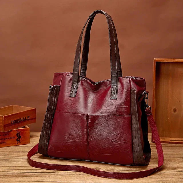 Indira | Classic Indigo Leather Handbag