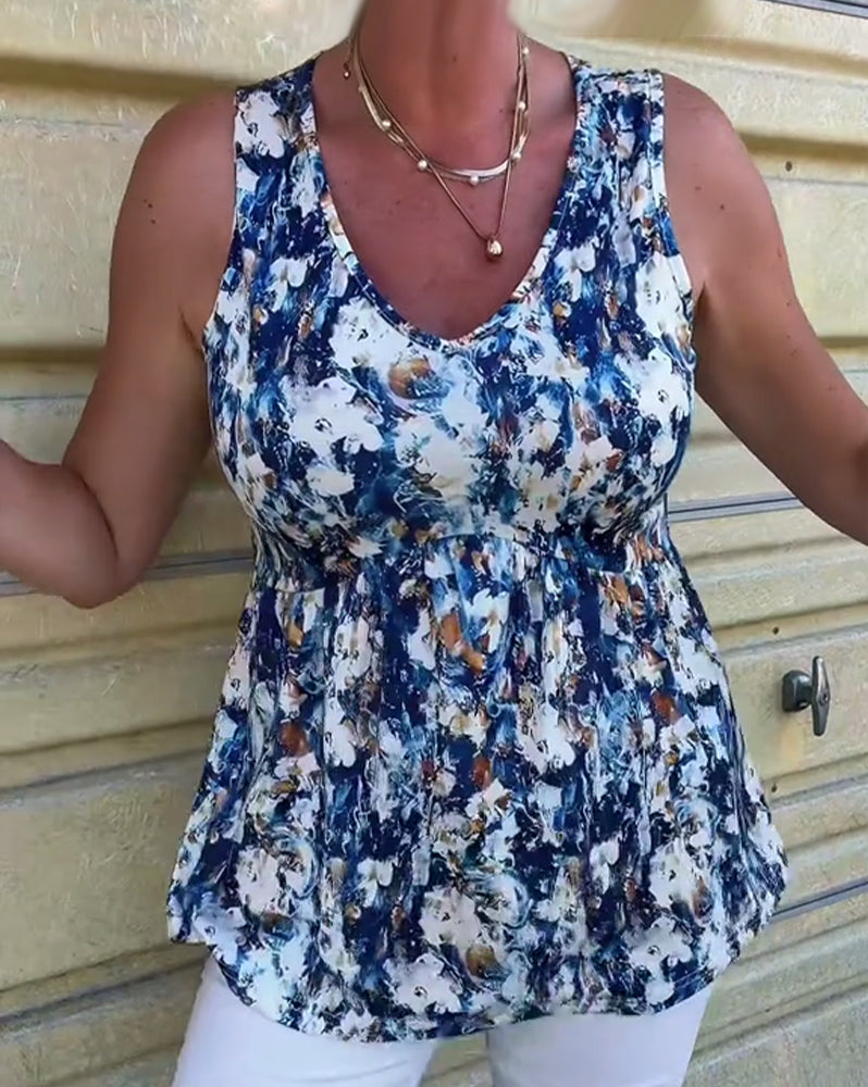 Isabella | Printed Sleeveless Tank Top