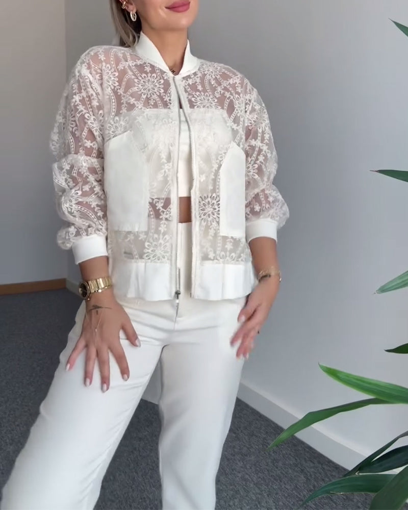 Isabella | Solid Lace Coat